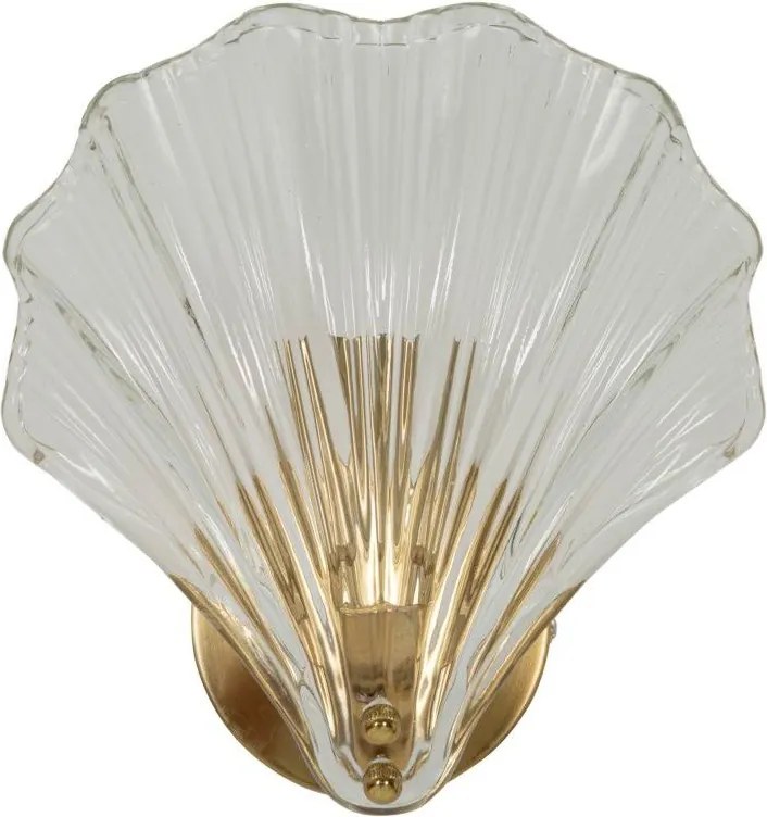 Aranyszínű üveg fali lámpa Da Muro Shell – Mauro Ferretti