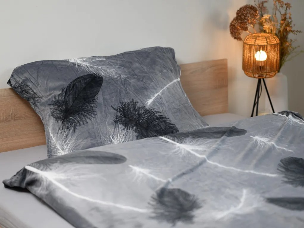 Mikroplüss ágyneműhuzat VELSOFT szürke Ágyneműhuzat mérete: 70 x 90 cm | 140 x 200 cm
