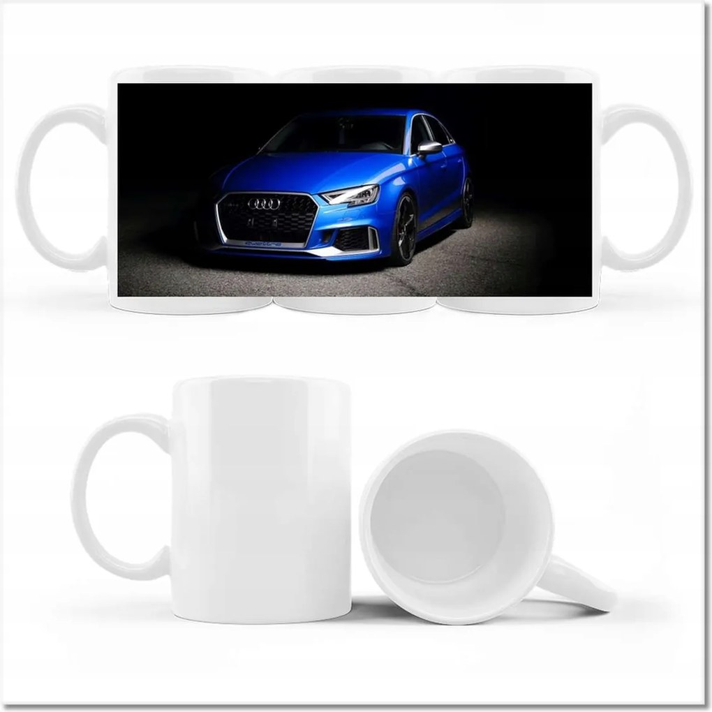 Fényképes bögre Kék Audi Quattro