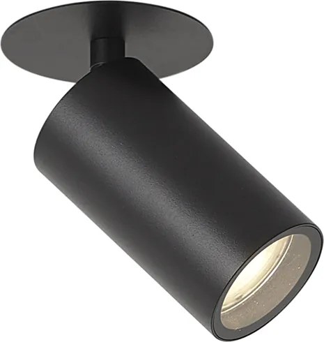 Modern, süllyesztett spotlámpa fekete GU10 50mm IP44 - Chels