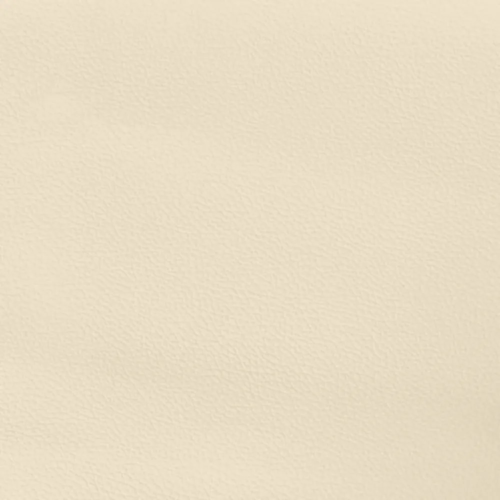 krémszínű műbőr rugós ágy matraccal 200 x 200 cm