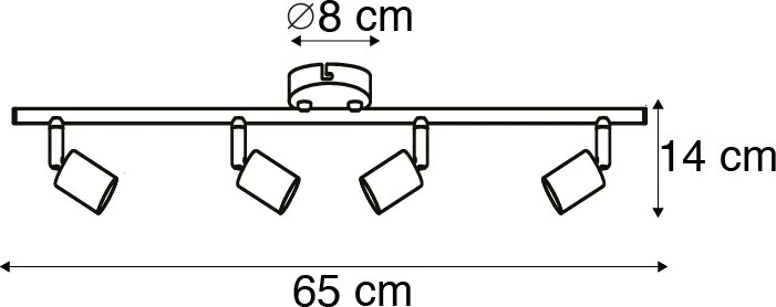 Okos spotlámpa fekete dönthető, WiFi-vel, GU10 - Jeany