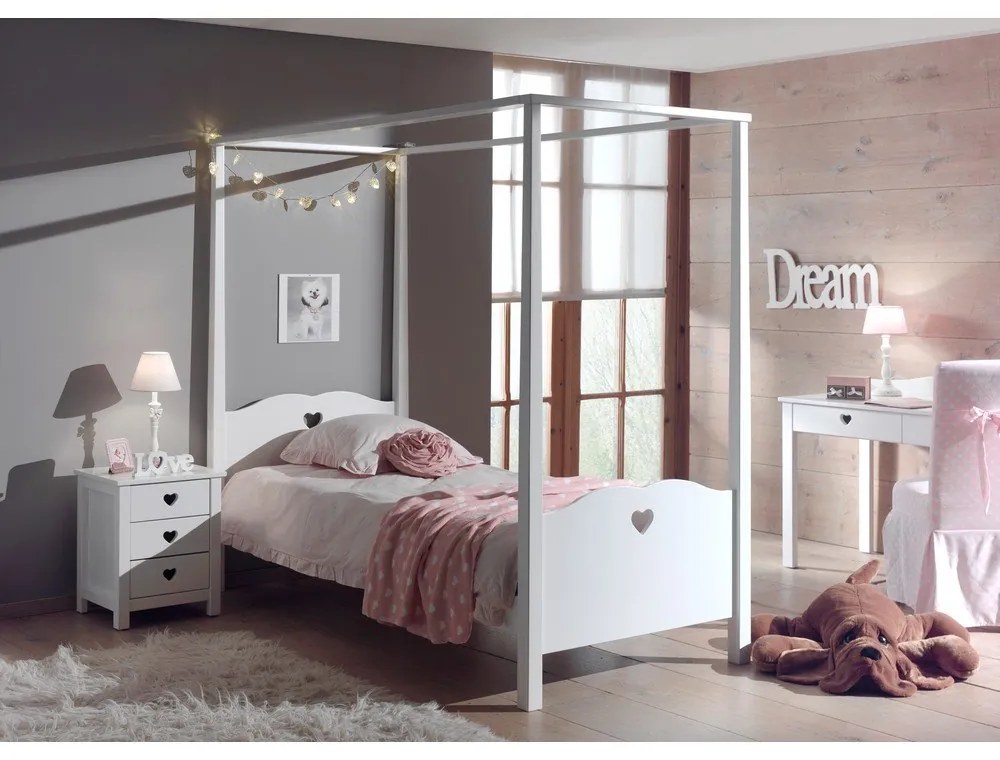 Amori fehér gyerek éjjeliszekrény - Vipack