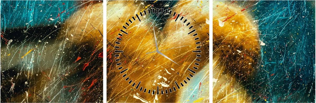 Kép - Csókolózó angyalok (órával) (90x30 cm)