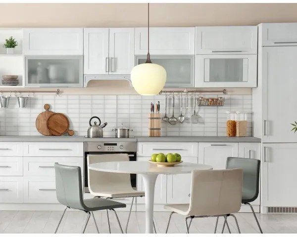 Globo 15548H1C - Csillár zsinóron MAXY 1xE27/60W/230V fehér/barna