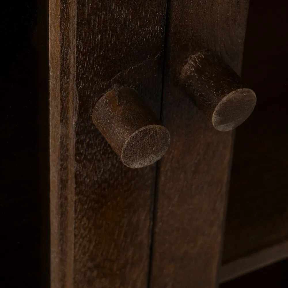 Barna mangófa tálalószekrény 80x100x40 cm Ravi – Ixia