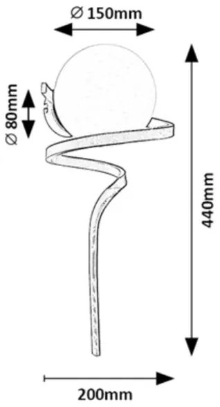 Rabalux 71136 - Fali lámpa SARABI 1xE27/20W/230V
