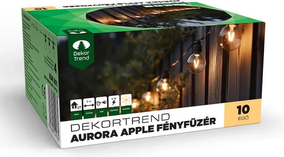 Dekortrend Aurora Apple fényfüzér, 10 égő