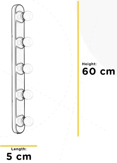 ONLI - Fali lámpa HOLLYWOOD 5xE14/6W/230V fehér