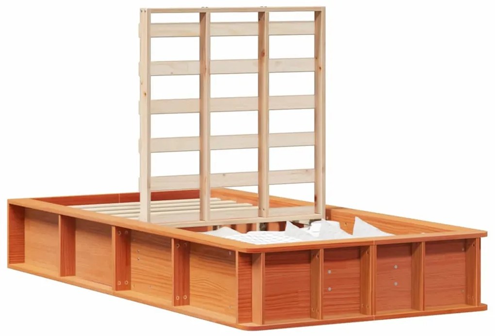 Ágykeret tárolóval Viaszbarna 80 x 200 cm faszínű