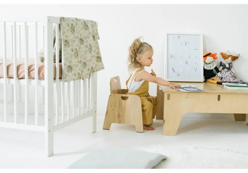 Nature bézs len gyerek ágyneműhuzat, 70 x 100 cm - Linen Tales