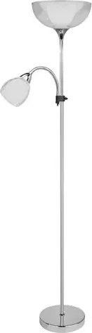 Rabalux beltéri állólámpa e27 60w+e14 40w króm/fehér dave