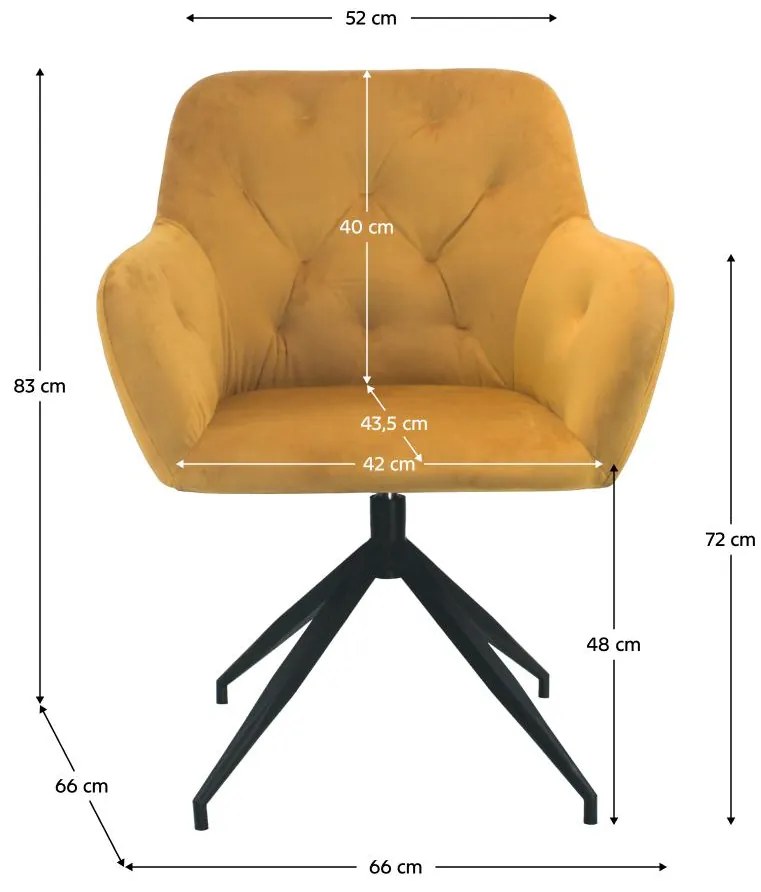 Irodai fotel Viata (sárga + fekete) . 1116552