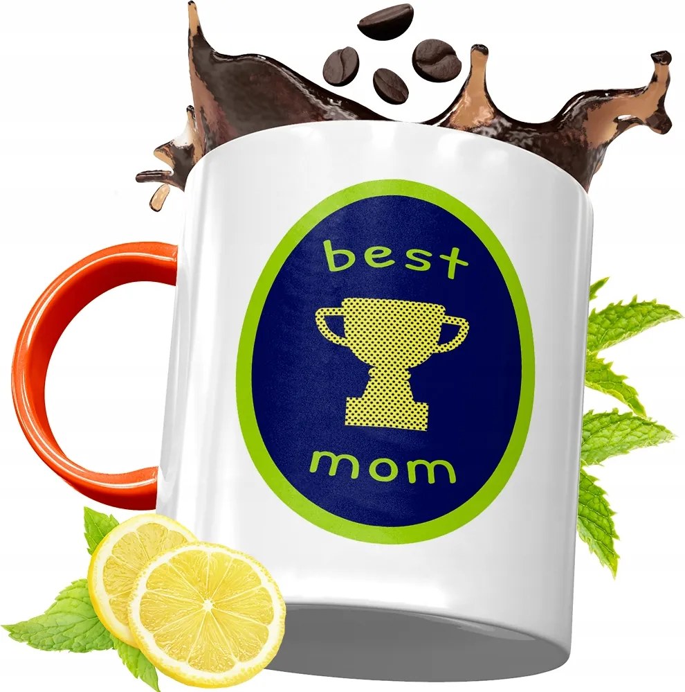 Narancssárga Bögre Anyák Napjára Ajándék fényképes nyomattal