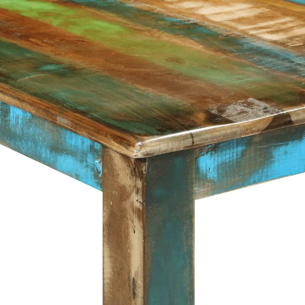 Tömör újrahasznosított fa étkezőasztal 180 x 90 x 76 cm