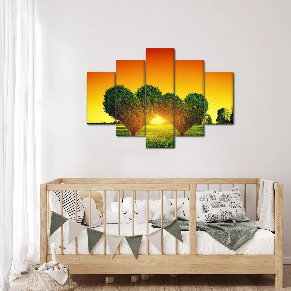 Kép - szív a fák tetején (150x105 cm)