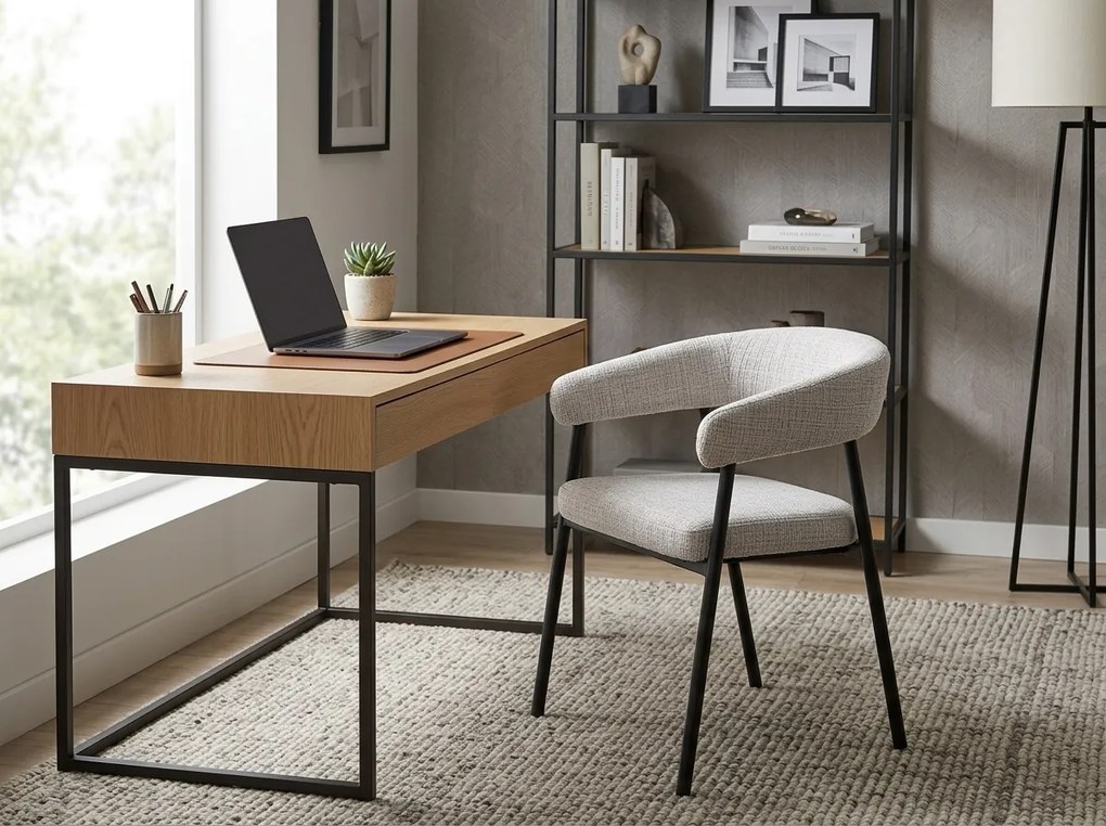 Étkezőszék KATANA fekete lábakkal, szürke