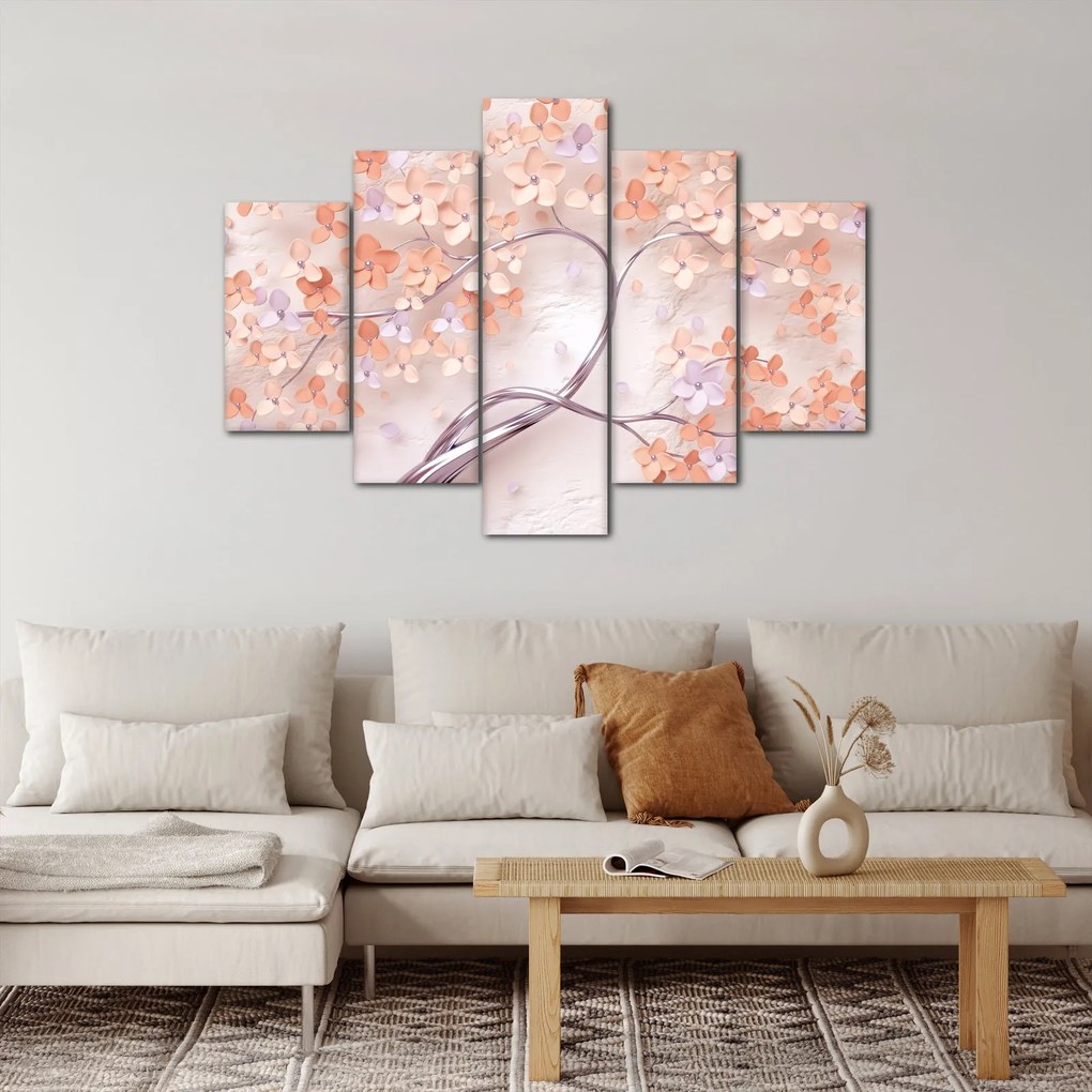 Koral virágok fája - absztrakt (150x105 cm)