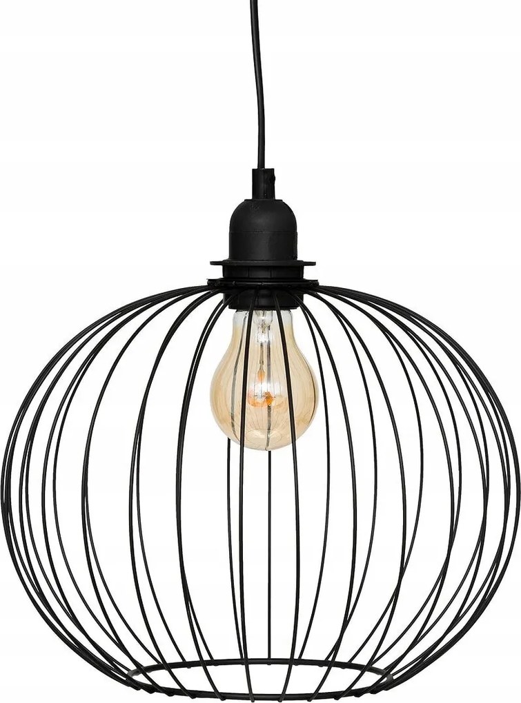 Victa Függőlámpa, fekete, fém, Kerek