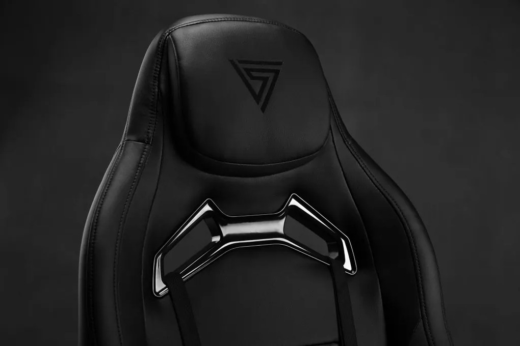 Gamer szék SENSE7 Vanguard- műbőr, fekete