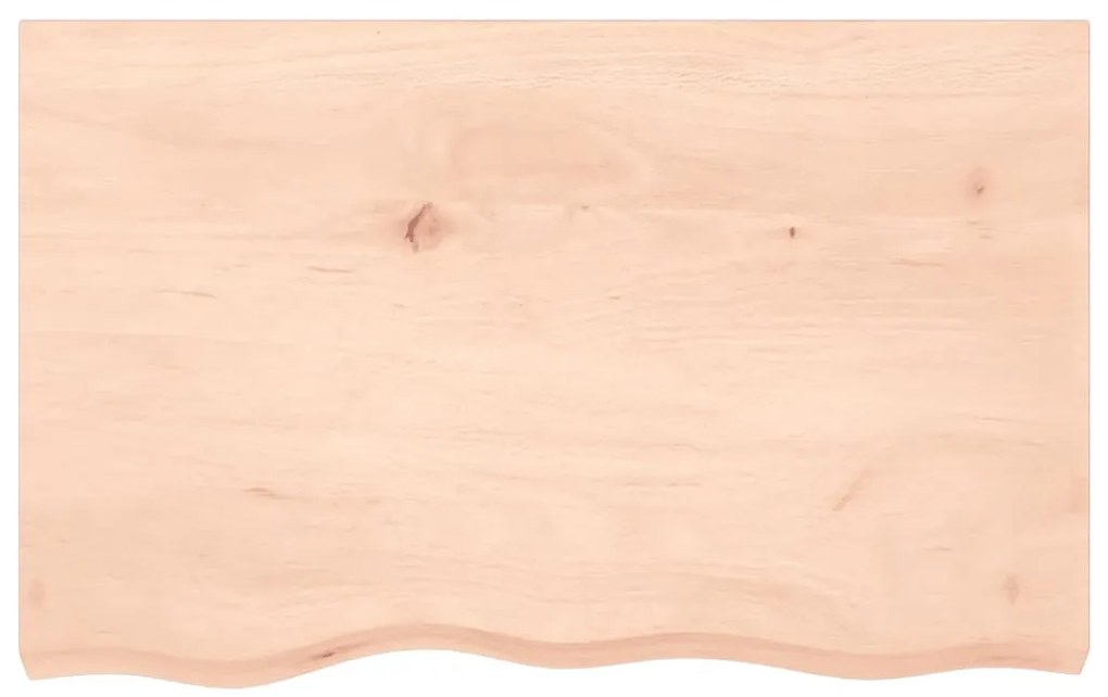 kezeletlen tömör fa fürdőszobai pult 80x50x(2-4) cm