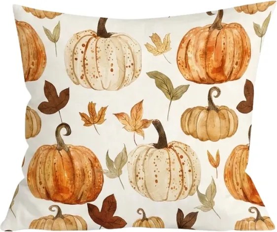 Flanel párnahuzat GOLDEN PUMPKINS 45x45 cm, színes