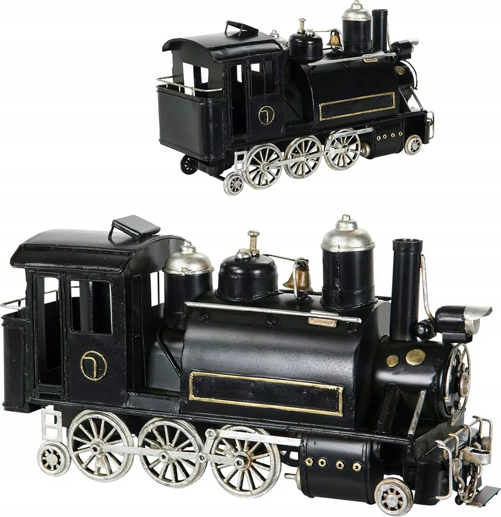 Figura Mozdony dekoratív fém Ajándék Vasutas Kalauz