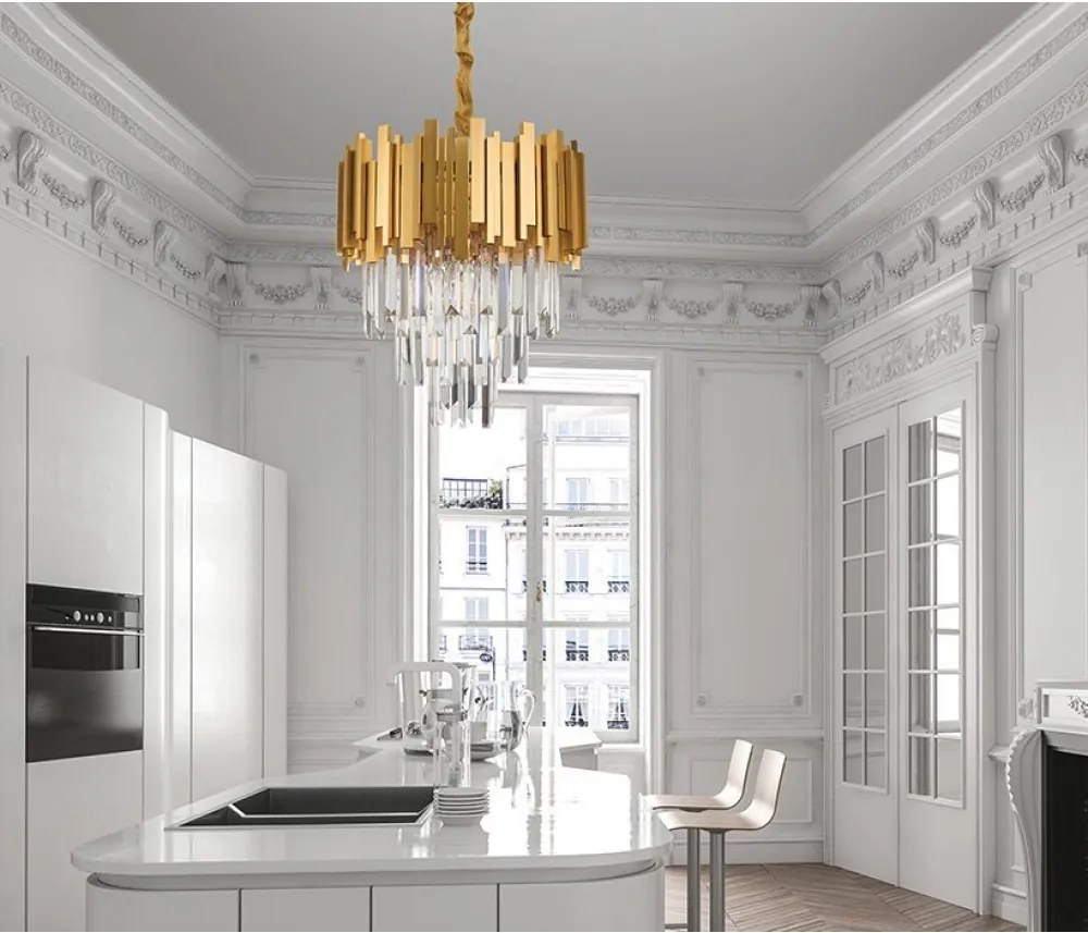 NOVA LUCE 9181100 GRANE Kristály Csillár E14 IP20