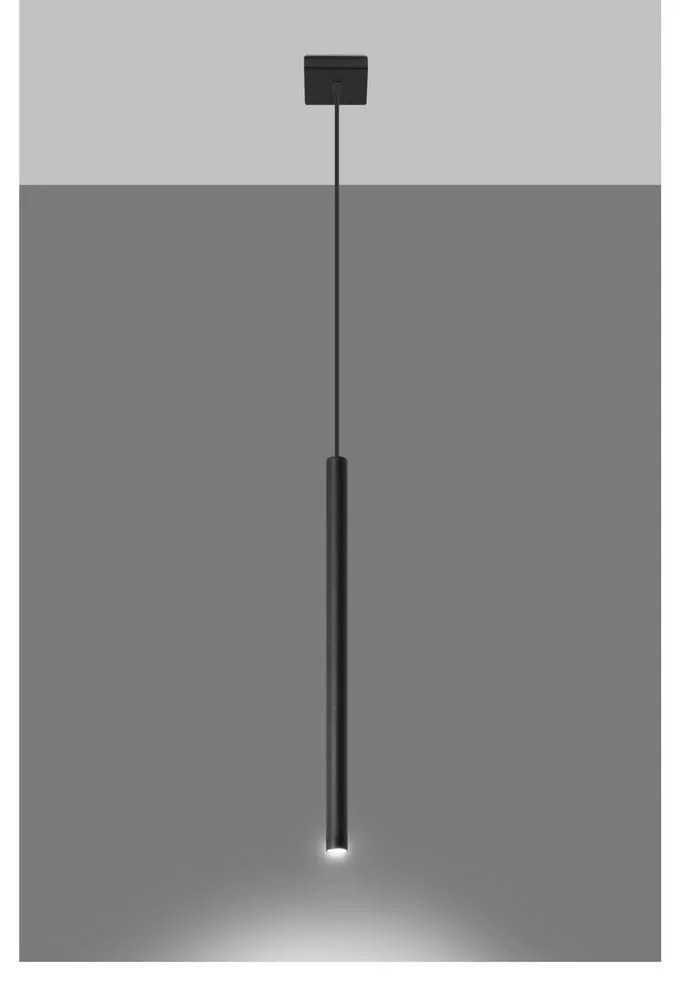 Fideus Single fekete függőlámpa - Sollux