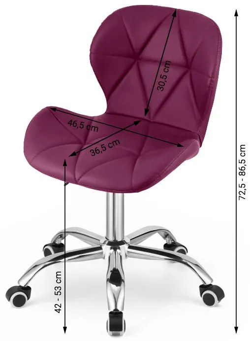 AVOLA irodai szék ökobőr kivitelben, bordó