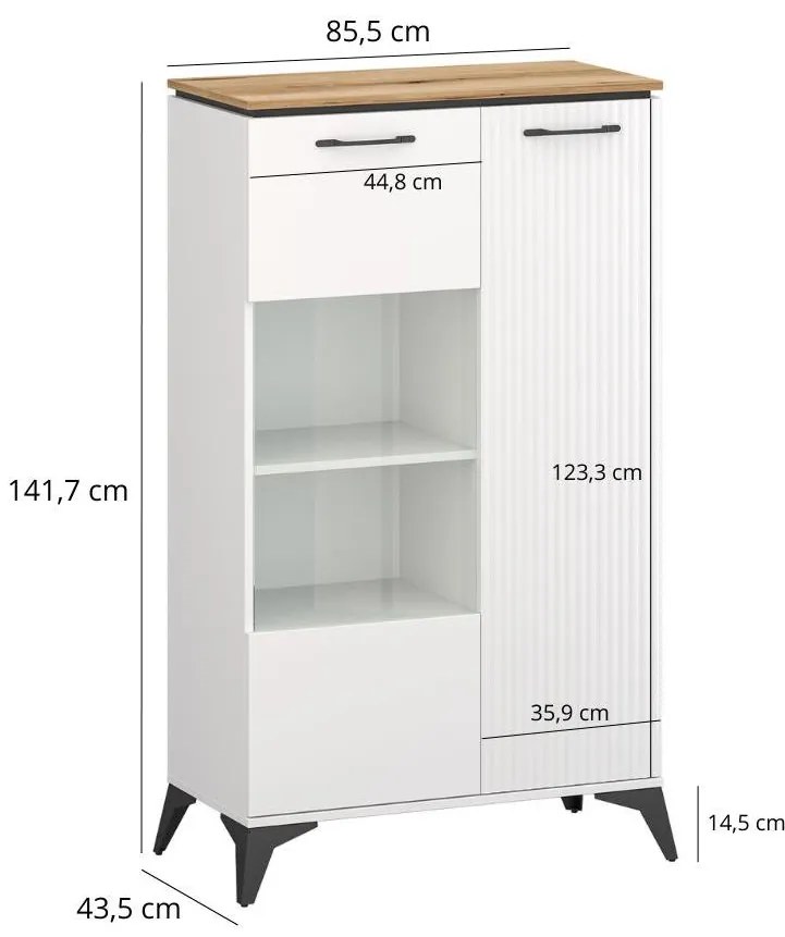 Vitrin Vejares 2 (fehér + evoke tölgy) . 1116988