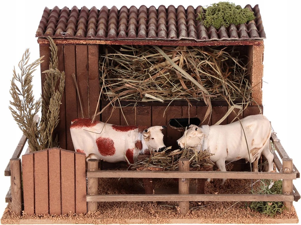 Mozgatható Betlehem Figura 'tehenek Az Istállóban' 12cm magas figurákhoz