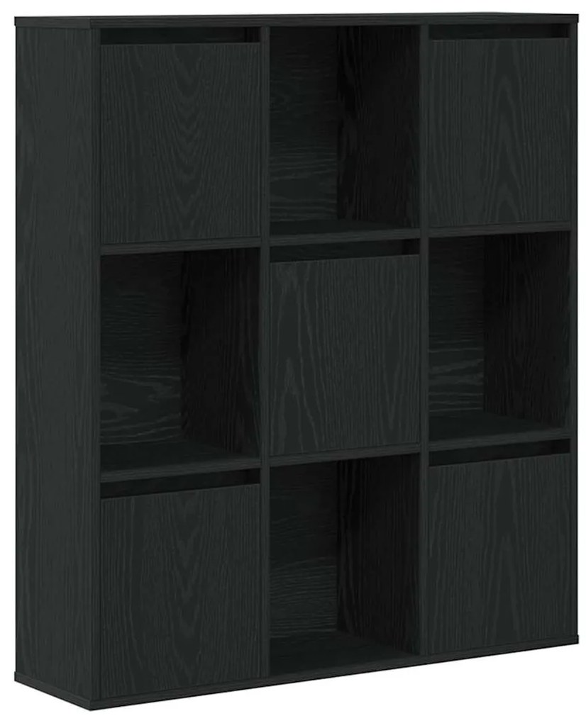 Könyvespolc fekete tölgy 89x24x101,5 cm Gépesített fa