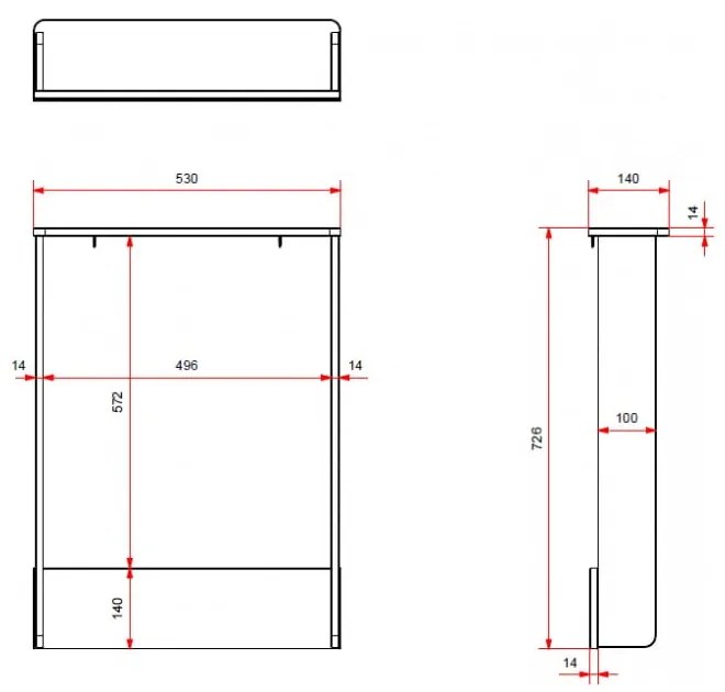 Fehér pelenkázó feltét (alkalmas komód mélysége 57 cm) Amori – Vipack
