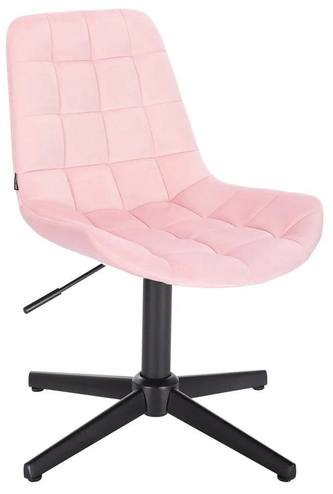HR590CROSS Rózsaszín modern velúr szék fekete lábbal