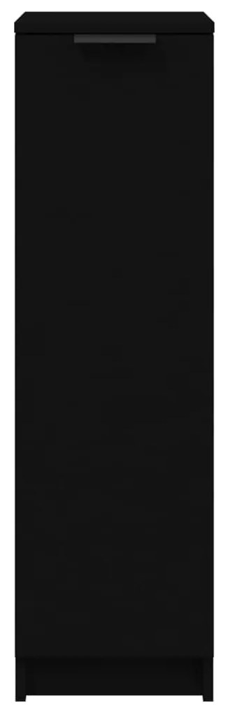fekete szerelt fa cipőszekrény 30 x 35 x 100 cm