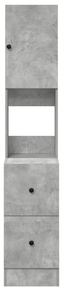 Konyhai Szekrény Beton Szürke 35x50x180 cm Mérnöki Fa