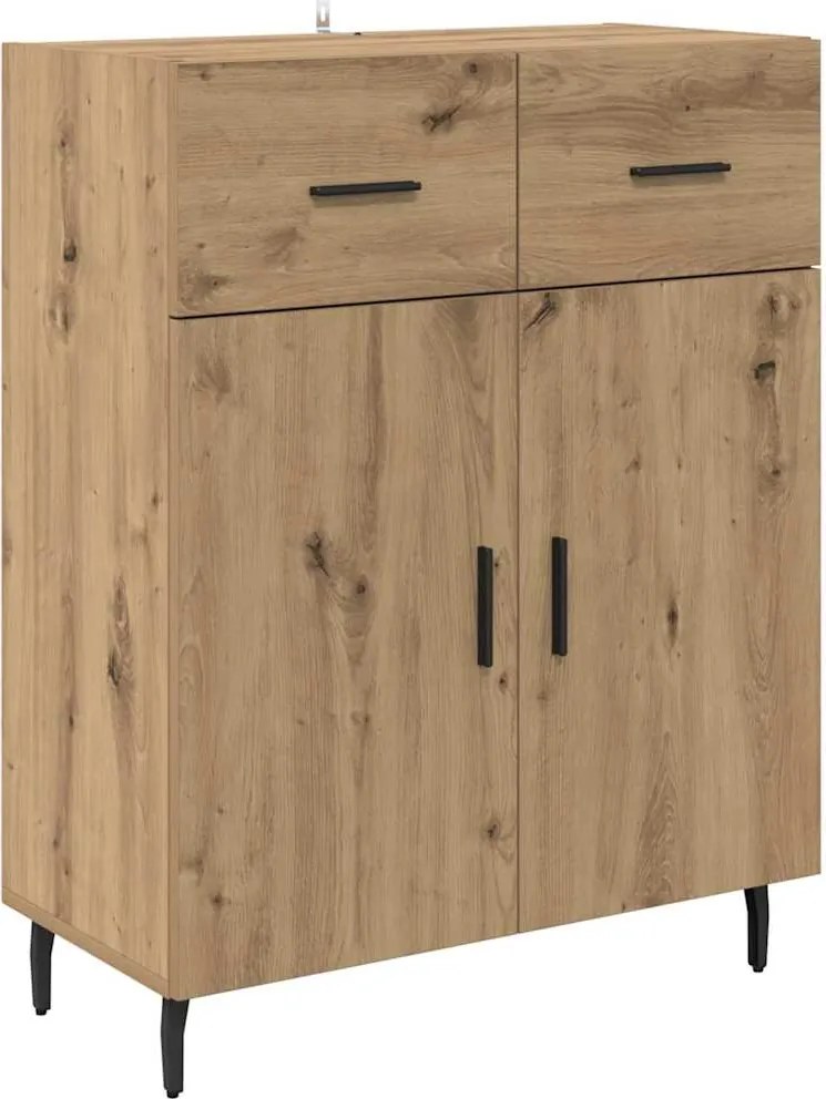 vidaXL Széf fiókkal Artisan tölgy 69,5 x 34 x 90 cm Faanyag