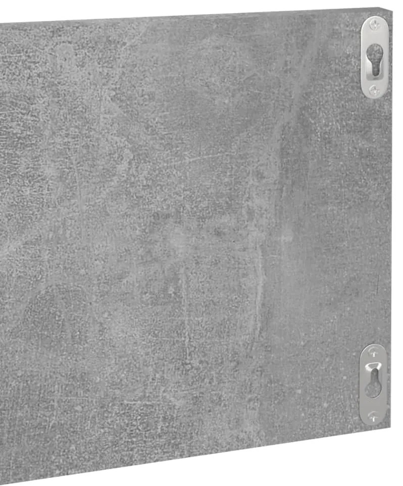 2 db betonszürke forgácslap fali polc 80 x 11,5 x 18 cm