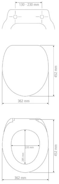 WENKO 23827100-WC WC-ülőke SEDILO 45,2x36,2 cm fekete/ezüst