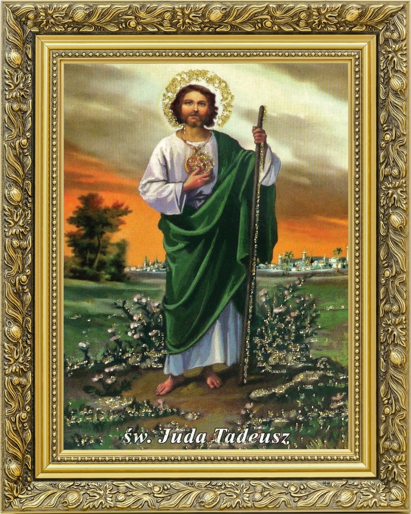 Szent Júdás Tádé apostol védőszent arany keret 40x50