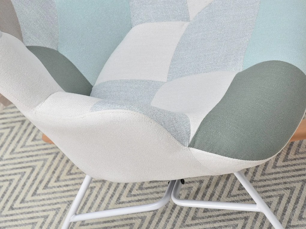 Fotel Sibyla (patchwork + fehér bükk). 1110390