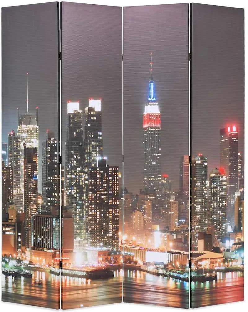 vidaXL éjszakai New York mintás paraván 160 x 170 cm