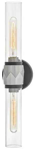 Hinkley HK-ELLISON2-BK-BN - Fürdőszobai lámpatest ELLISON 2xE27/40W/230V IP44 fekete