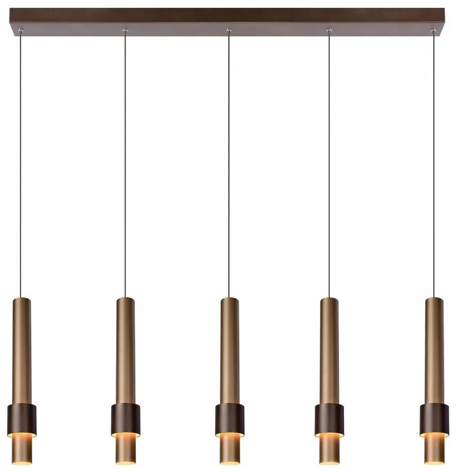 Lucide 24402/30/96 -LED Dimmelhető csillár zsinóron MARGARY 5xLED/4,2W/230V réz