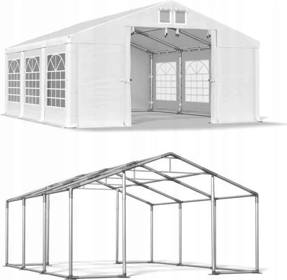 Kerti sátor 4x6m Kerti pavilon Das 580 W