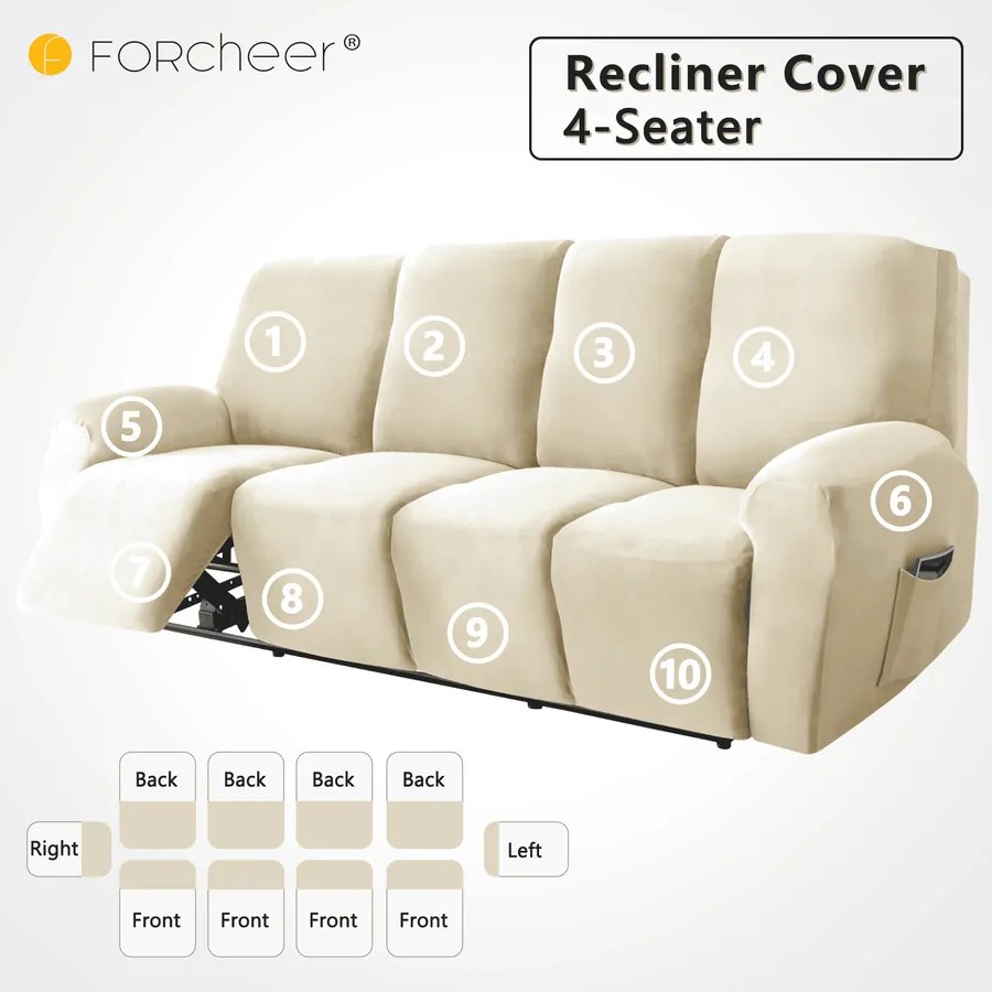 Relax Fotel Huzat (bársonyos, 4 üléses, bézs)