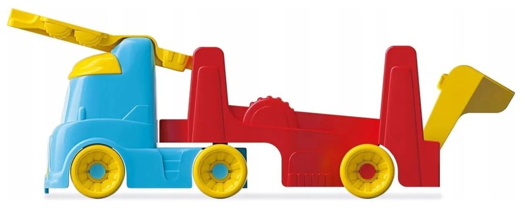 Színes Team Red bukfenceztető autószállító 2 az 1-ben Clementoni