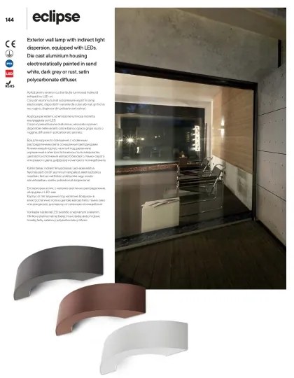 Redo 9903 - LED Kültéri fali lámpa ECLIPSE 3xLED/3W/230V IP54