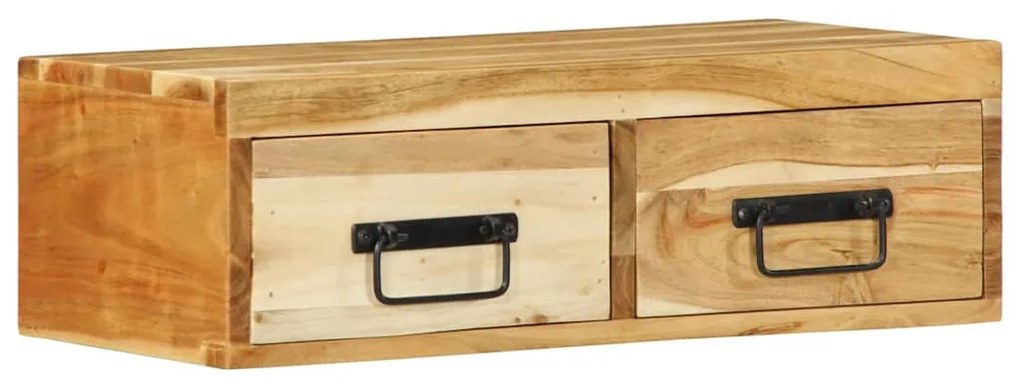 tömör akácfa falra szerelhető TV-szekrény 60x30x19 cm
